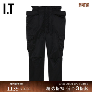 ninomiya女装 工装 长裤 日系纯色九分裤 kei 个性 P013XK noir