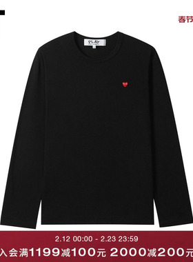 IT CDG PLAY COMME des GARCONS川久保玲情侣圆领长袖T恤休闲基础