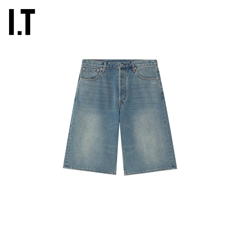 OFF-WHITE™七分牛仔短裤