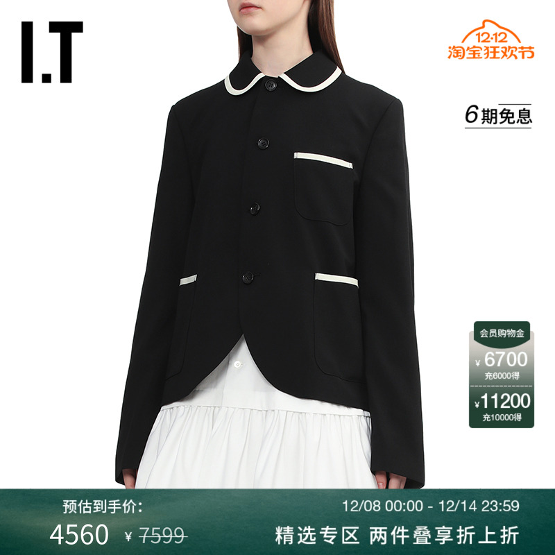 IT彼得潘领夹克可爱复古风