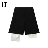 CDG 叠层拼接百慕大短裤 COMME GARCONS BLACK情侣款 des HOMME