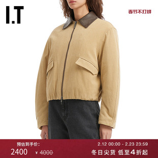 IT ADER error女装合身拉链夹克新款复古工装风棉服外套K013BGXP