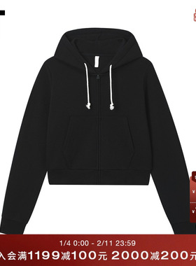 IT WITTH LOVE女装连帽拉链卫衣新款活力日常休闲外搭G3000XUO