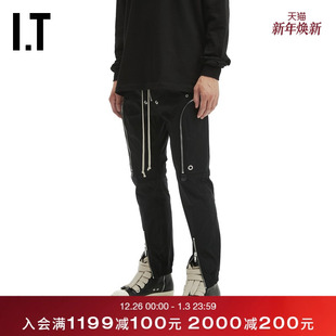 合身锥形裤 Owens男装 新款 帅气潮酷拉链装 1377TEMP 饰长裤 Rick