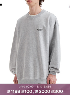 IT REPRESENT男装宽松圆领卫衣新款潮流休闲纯色套头上衣M41115MQ