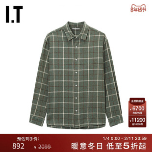 IT uniform experiment男装格纹衬衫新款复古日潮格子上衣252059M