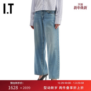 bone女装 宽松牛仔裤 长裤 rag RJ4025XP 直筒裤 简约时尚 新款