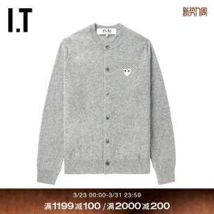 COMME PLAY des GARCONS川久保玲情侣款 圆领羊毛针织开衫 CDG