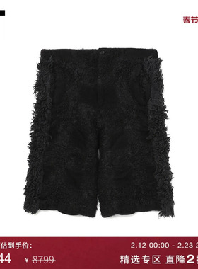 IT CDG COMME des GARÇONS HOMME PLUS男羊毛短裤时髦质感直筒裤