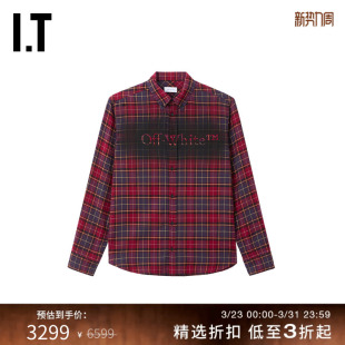 OFF 复古潮男格子衫 WHITE™男装 格纹衬衫 新款