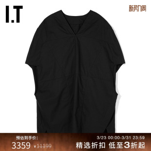 V领连衣裙短裙新品 Owens女装 摩登时髦廓形短裙23030PXK Rick