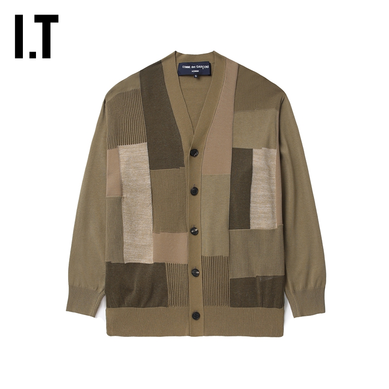 IT色块拼接针织开衫时尚质感