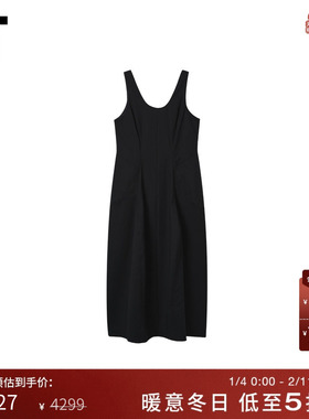 IT Nagonstans女装无袖吊带连衣裙新款收腰廓形背心裙833081XP