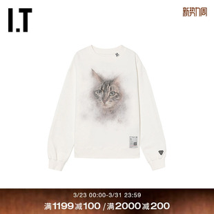 Mihara 趣味印花套头衫 Yasuhiro女装 时尚 O752WHXQ 圆领卫衣新款