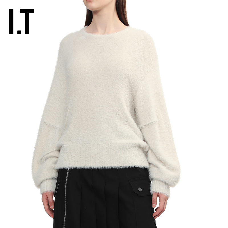 ITHELMUTLANG宽松毛绒针织衫