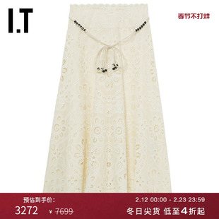 IT ZIMMERMANN女装半身裙长裙新款优雅气质刺绣镂空中伞裙4248SS