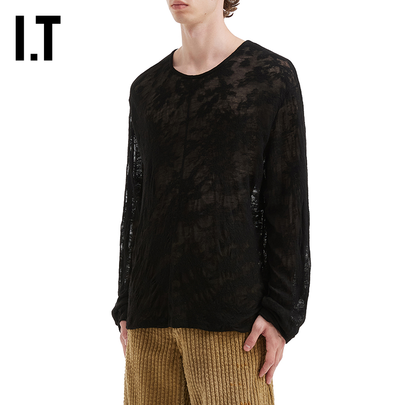 ITOURLEGACY微透圆领针织衫