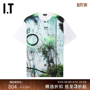 des GARCONS HOMME男装 T恤时尚 COMME 宽松短袖 艺术感印花 CDG