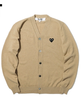 IT CDG PLAY COMME des GARÇONS川久保玲男针织开衫黑色爱心刺绣