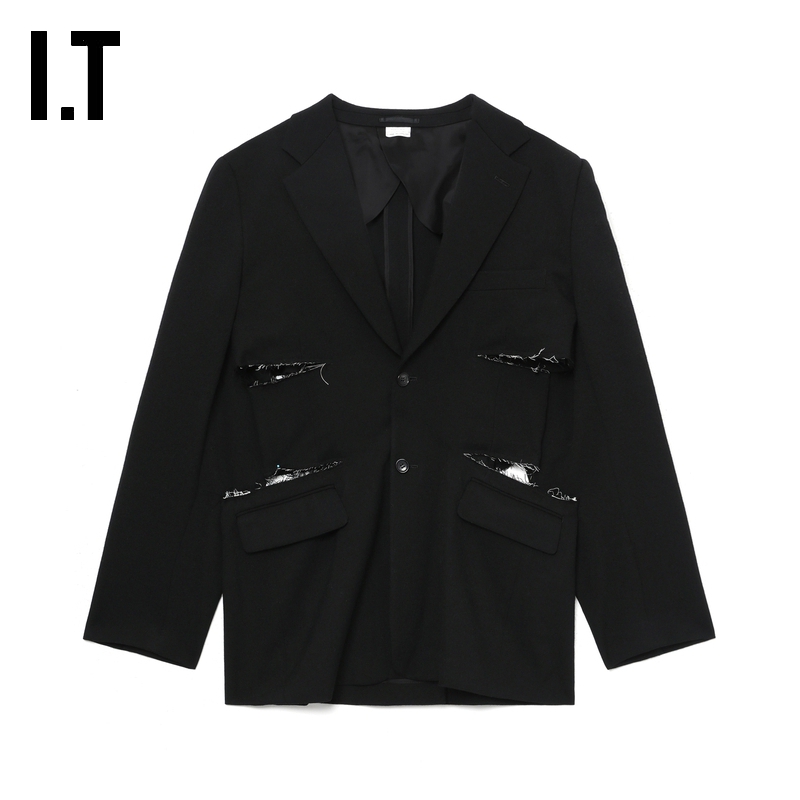 IT破坏感挖剪西装夹克