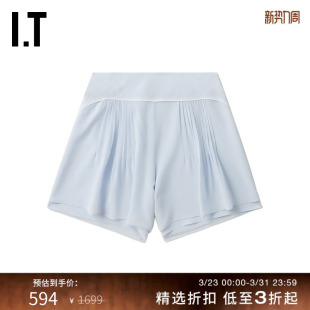 叠层拼接短裤 CLASSIC女装 新款 简约时尚 PT03LUXO 飘逸休闲裤 LOW
