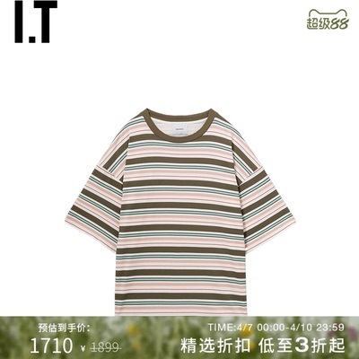 ITHALFBOY条纹短袖T恤