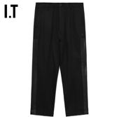 SEQUEL男装 通勤拼接边饰锥形裤 西装 长裤 时尚 裤 新款 SSPT03MP