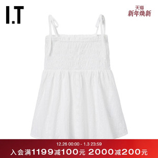 甜美少女缩褶吊带衫 刺绣镂空吊带上衣新款 LOVE女装 8006X WITTH