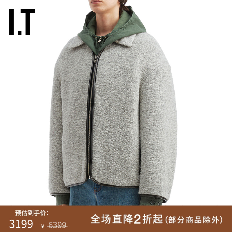 ITJWAnderson翻领拉链毛呢夹克