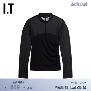 上衣新品 长袖 HELMUT 时髦前卫微透效果叠层设计521XI LANG女装