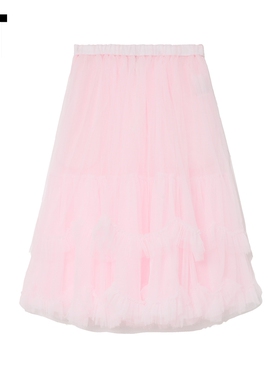 IT CDG COMME des GARÇONS GIRL女半身裙纱裙褶饰薄纱叠层蛋糕裙
