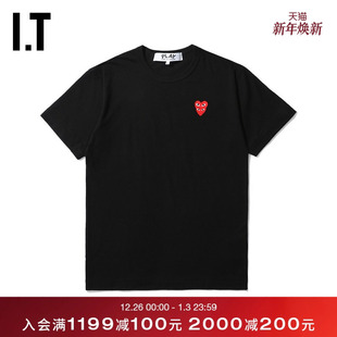 COMME PLAY des GARÇONS川久保玲男装 T恤潮流爱心缝 短袖 CDG