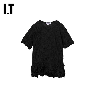DES COMME CDG 上衣 GARCONS女装 褶皱感短袖 GARCONS
