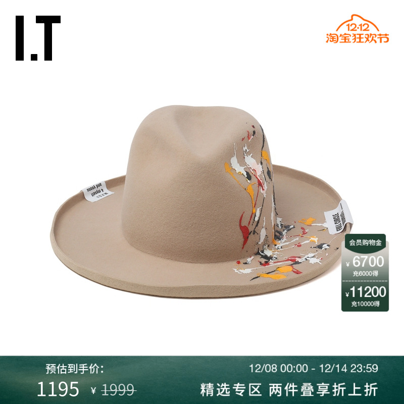 IT日本CA4LA宽檐毛呢礼帽