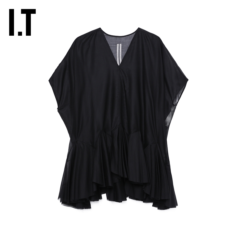 ITRickOwensV领短袖连衣裙