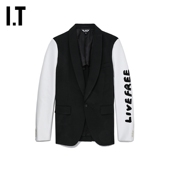 CDG 撞色拼接西装 COMME GARÇONS BLACK情侣款 des HOMME 夹克