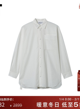 IT Nagonstans女装宽松纯色长袖衬衫新款时尚通勤衬衣430151XP