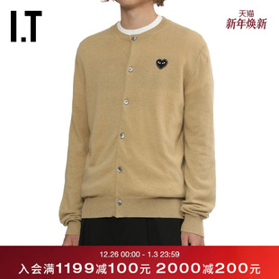 COMME PLAY des GARCONS川久保玲情侣款 圆领羊毛针织开衫 CDG