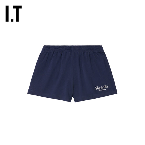 ITSporty&Rich松紧腰短裤
