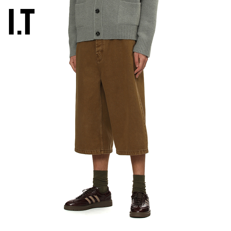 ITAMI阔腿裤七分裤复古时尚