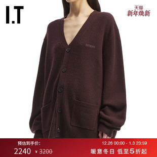 新款 宽松针织开衫 随性质感纯色针织外套616UBRXP We11Done女装