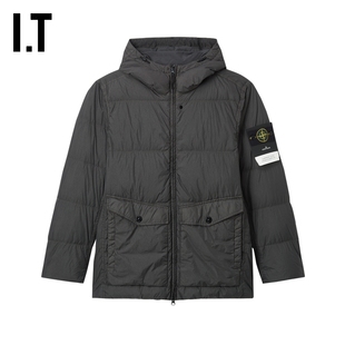 連帽拉鏈羽絨服新款 STONE ISLAND男裝 潮流酷感羽絨外套S0A23MP