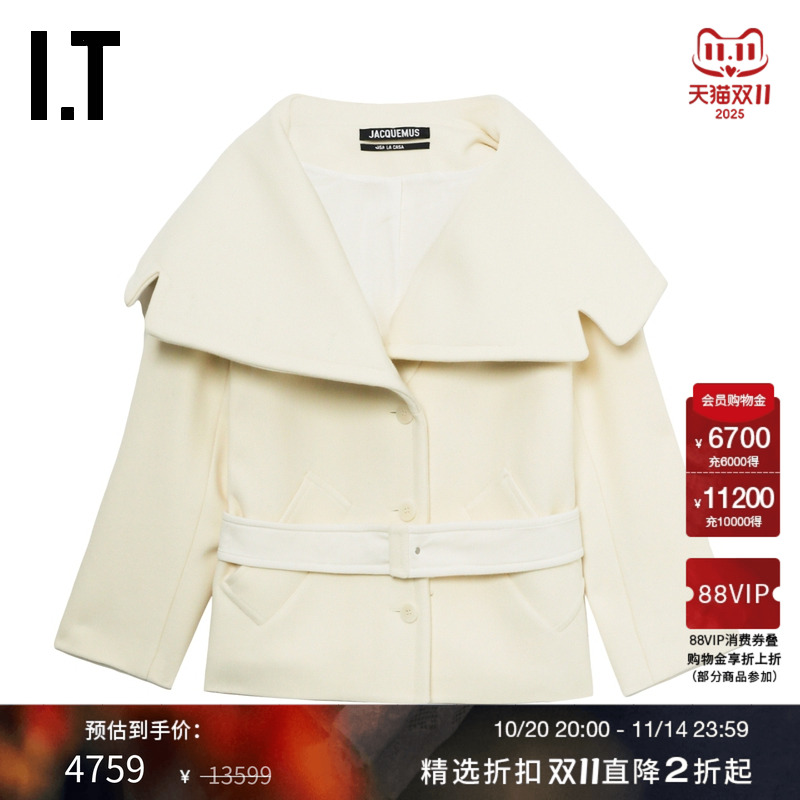 ITJACQUEMUS翻领披肩式毛呢夹克
