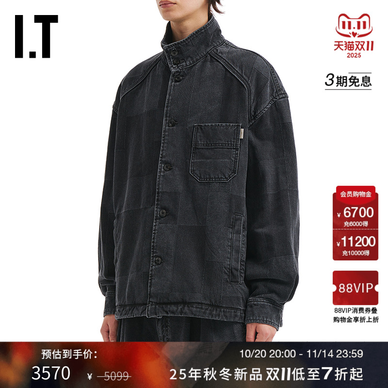 ITJUUN.J宽松立领牛仔夹克