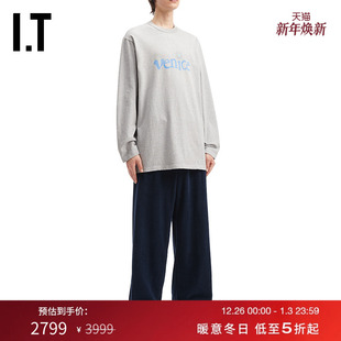 ERL男装 休闲长裤 灯芯绒阔腿裤 复古质感宽松直筒裤 11P019MP 新款