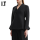时髦摩登收腰廓形A字西服外套 夹克新款 CFCL女装 一粒扣无领西装