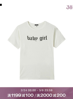 IT R13女装圆领短袖T恤新款简约个性字母印花休闲半袖R13WK0XQ