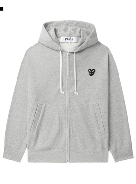 IT CDG PLAY COMME des GARCONS川久保玲情侣款连帽拉链卫衣外搭