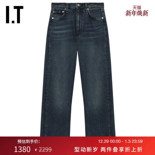 bone女装 合身牛仔长裤 新款 水洗直筒裤 复古时尚 TEP293XP rag