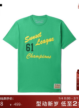 IT MITCHELL & NESS男装短袖T恤新品简约文字印花宽松半袖21152I